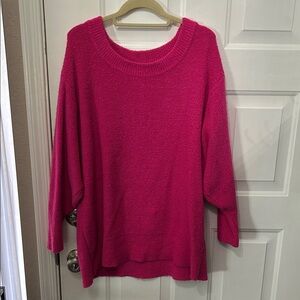 Zara Fuchsia Crew Neck Sweater